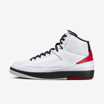 Air Jordan 2 Retro 'Chicago Bulls' (2022) [DX2454-106] Athletic Basketball Sports Sneakers in White / Varsity Red - Black for Unisex Adult Mens - AVBL MRKT (2)