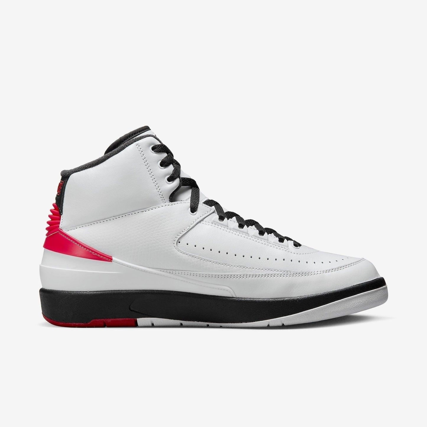 Air Jordan 2 Retro 'Chicago Bulls' (2022) [DX2454-106] Athletic Basketball Sports Sneakers in White / Varsity Red - Black for Unisex Adult Mens - AVBL MRKT (4)