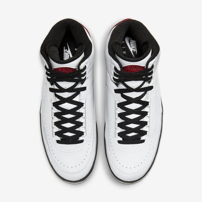 Air Jordan 2 Retro 'Chicago Bulls' (2022) [DX2454-106] Athletic Basketball Sports Sneakers in White / Varsity Red - Black for Unisex Adult Mens - AVBL MRKT (5)