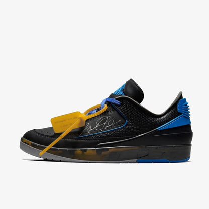 Air Jordan 2 Retro Low SP x Off-White 'Varsity Royal' (2021) [DJ4375-004] Athletic Basketball Sports Sneakers in Black / Varsity Royal for Unisex Adult Mens - AVBL MRKT (2)