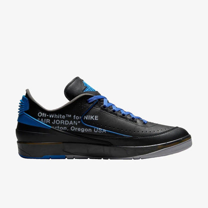 Air Jordan 2 Retro Low SP x Off-White 'Varsity Royal' (2021) [DJ4375-004] Athletic Basketball Sports Sneakers in Black / Varsity Royal for Unisex Adult Mens - AVBL MRKT (4)