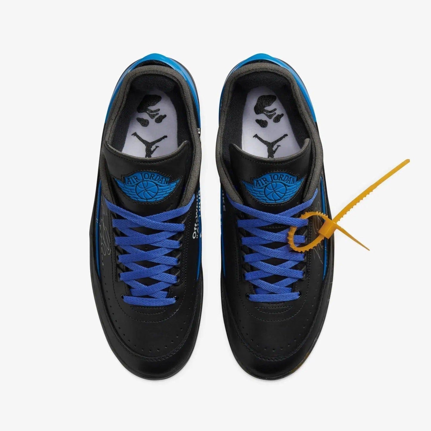 Air Jordan 2 Retro Low SP x Off-White 'Varsity Royal' (2021) [DJ4375-004] Athletic Basketball Sports Sneakers in Black / Varsity Royal for Unisex Adult Mens - AVBL MRKT (5)