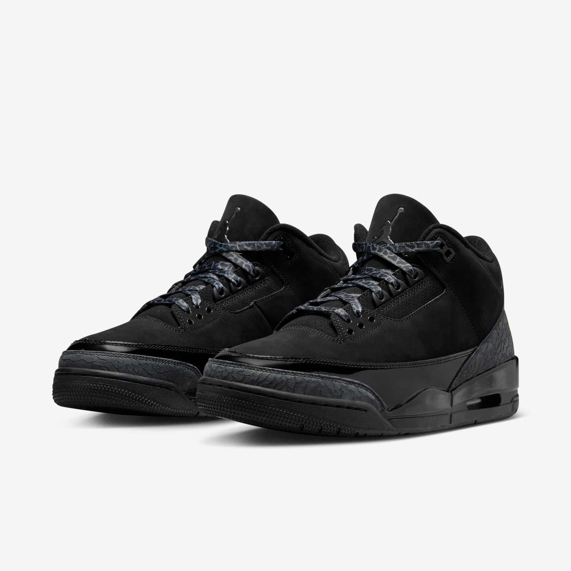 Air Jordan 3 Retro 'Black Cat' (2025) [CT8532-001] Athletic Basketball Sports Sneakers in Black / Dark Charcoal - Black for Unisex Adult Mens - AVBL MRKT (1)