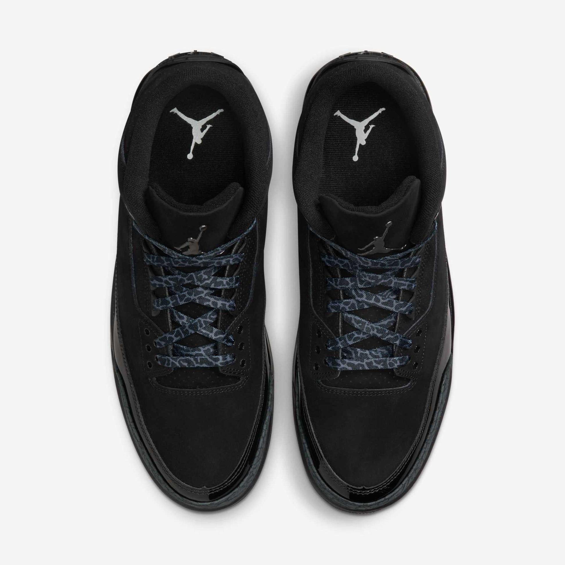 Air Jordan 3 Retro 'Black Cat' (2025) [CT8532-001] Athletic Basketball Sports Sneakers in Black / Dark Charcoal - Black for Unisex Adult Mens - AVBL MRKT (5)