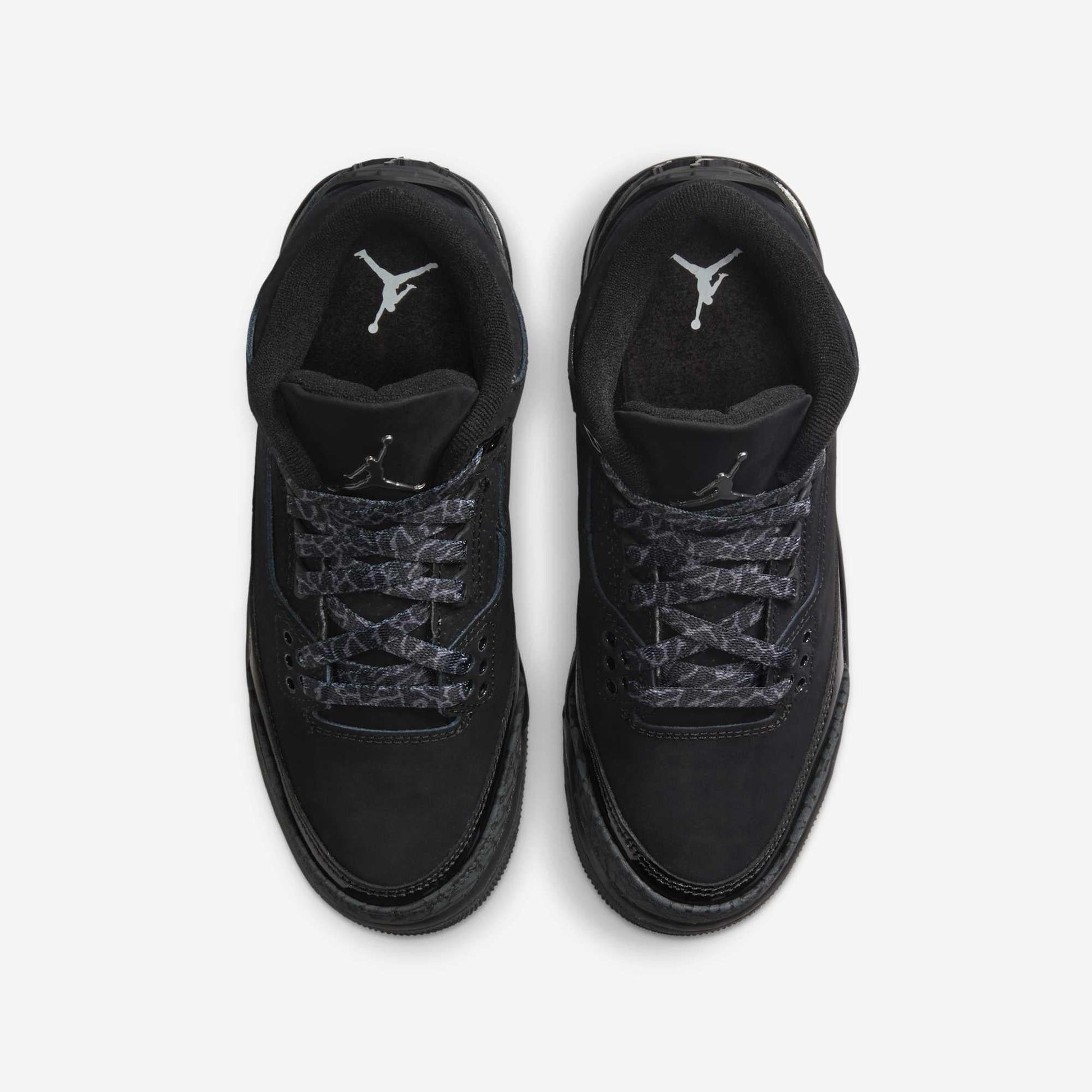 Air Jordan 3 Retro 'Black Cat' (2025) (GS) [DM0967-001] Athletic Basketball Sports Sneakers in Black / Dark Charcoal - Black for Unisex Youth Kids Junior Boys Girls - AVBL MRKT (5)