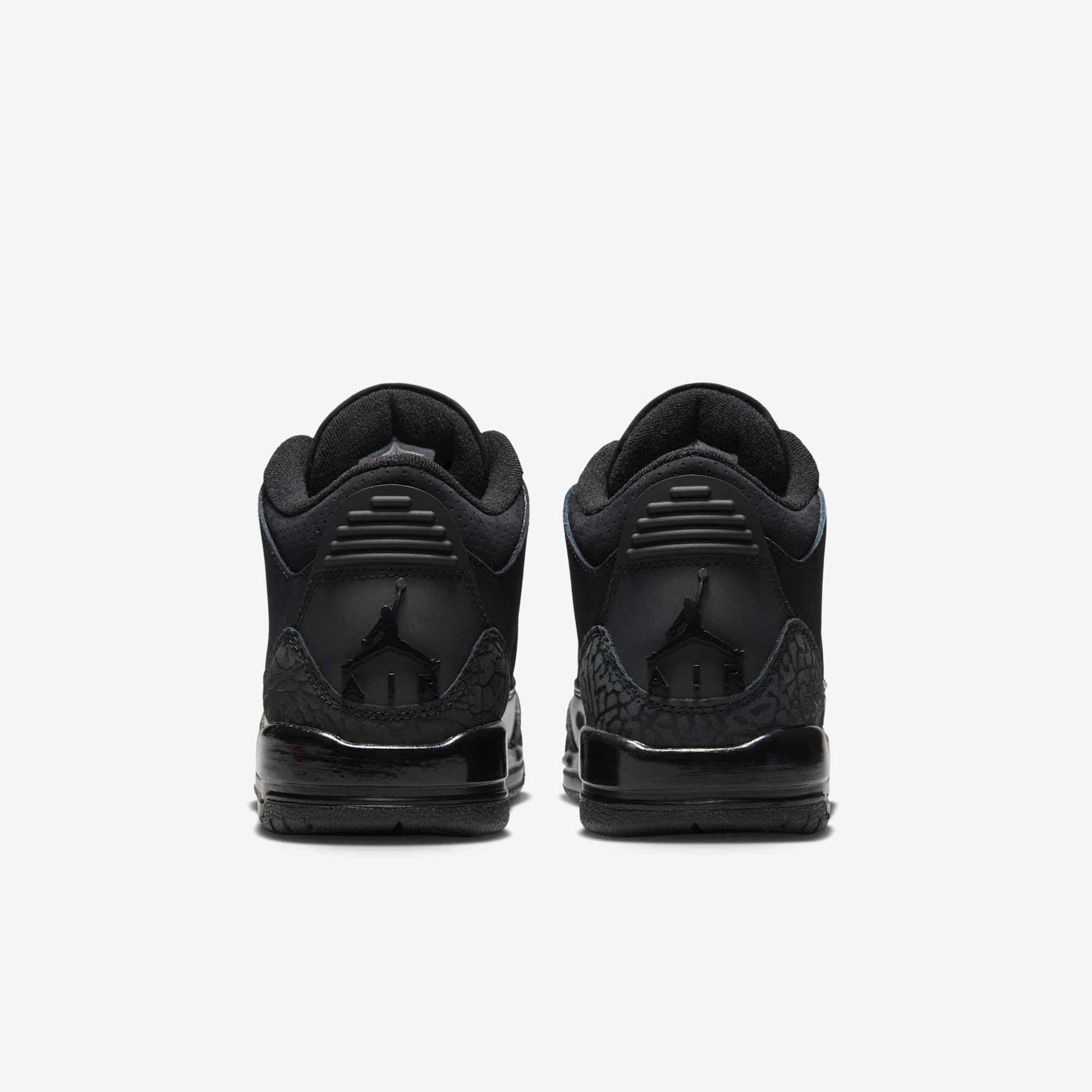 Air Jordan 3 Retro 'Black Cat' (2025) (GS) [DM0967-001] Athletic Basketball Sports Sneakers in Black / Dark Charcoal - Black for Unisex Youth Kids Junior Boys Girls - AVBL MRKT (6)