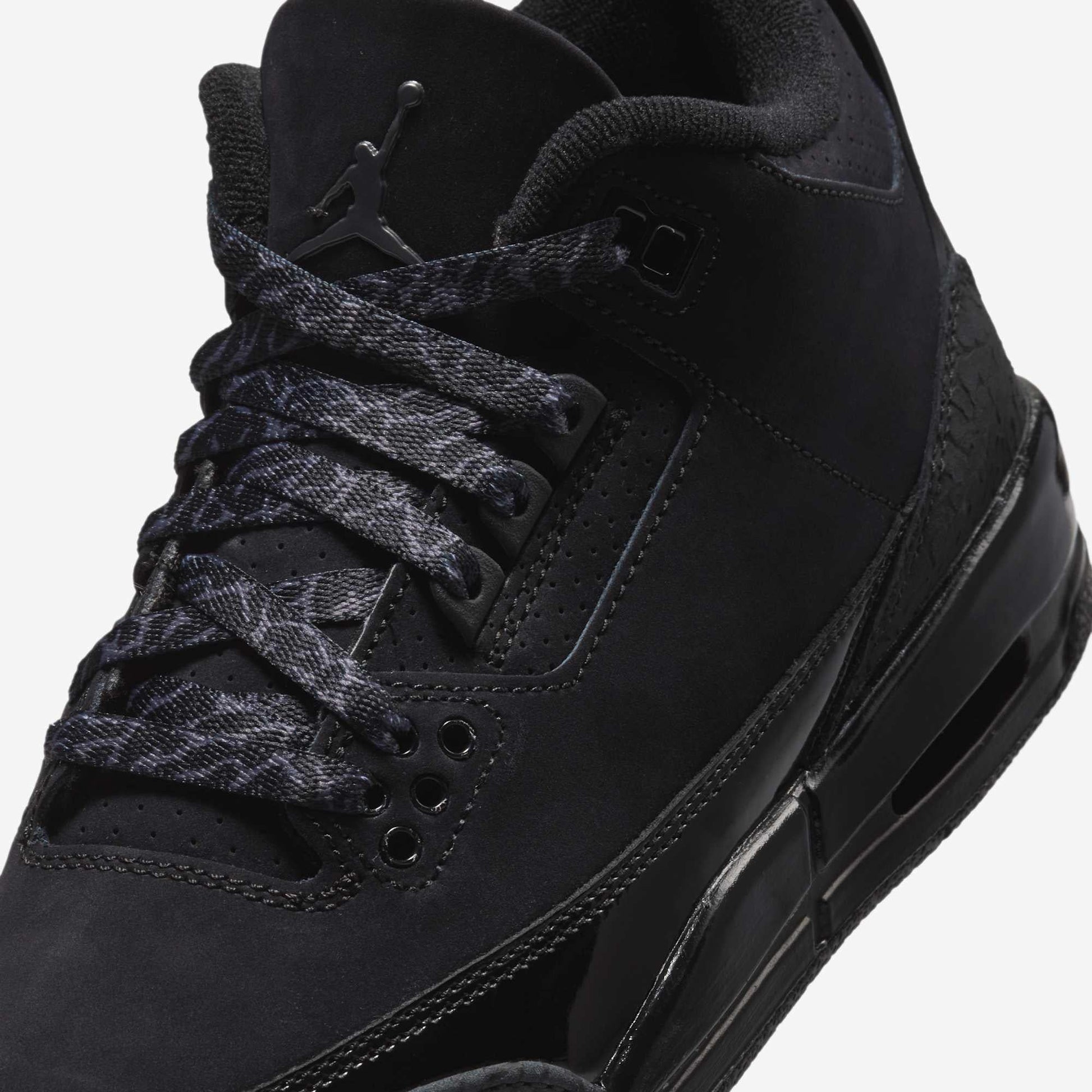 Air Jordan 3 Retro 'Black Cat' (2025) (GS) [DM0967-001] Athletic Basketball Sports Sneakers in Black / Dark Charcoal - Black for Unisex Youth Kids Junior Boys Girls - AVBL MRKT (7)