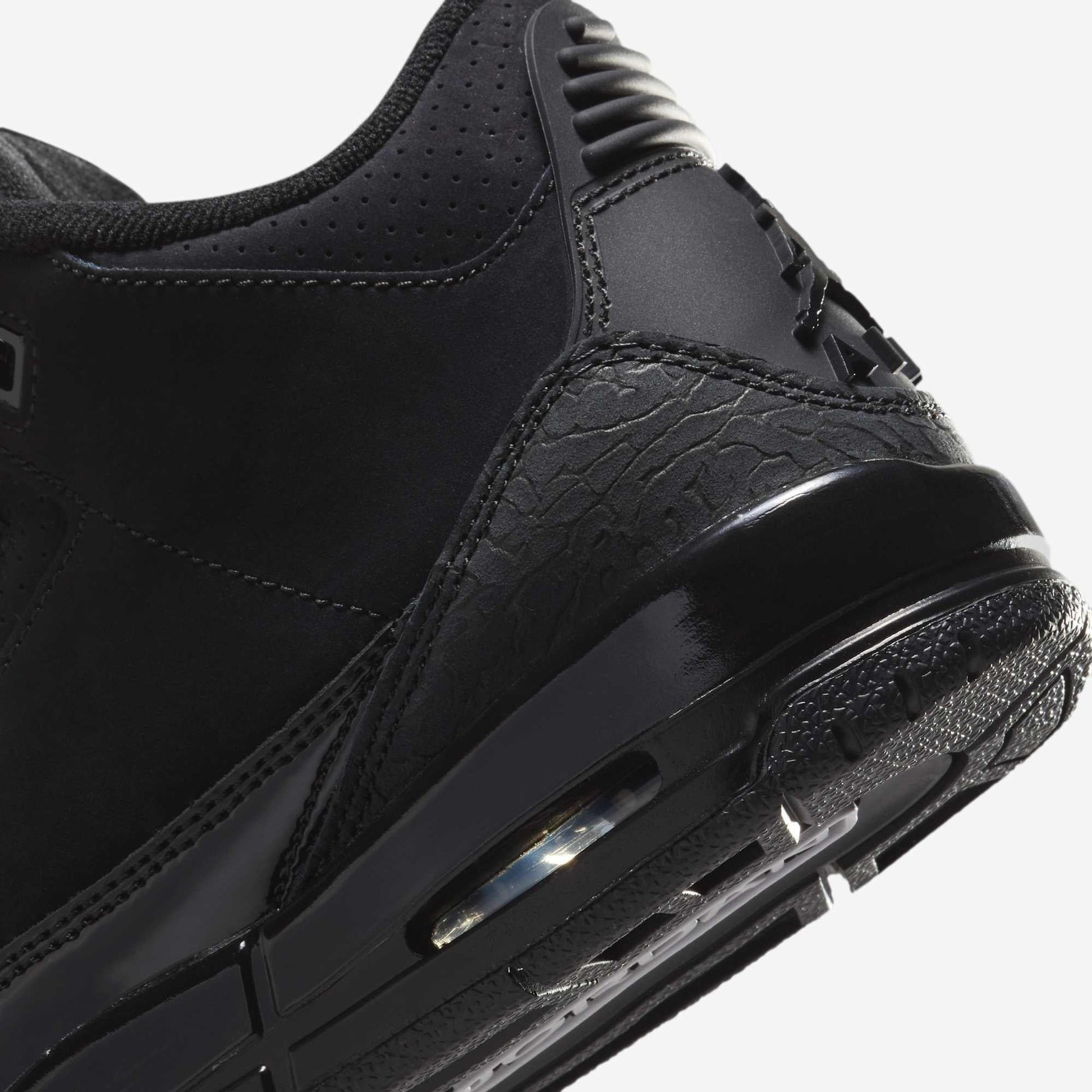 Air Jordan 3 Retro 'Black Cat' (2025) (GS) [DM0967-001] Athletic Basketball Sports Sneakers in Black / Dark Charcoal - Black for Unisex Youth Kids Junior Boys Girls - AVBL MRKT (8)