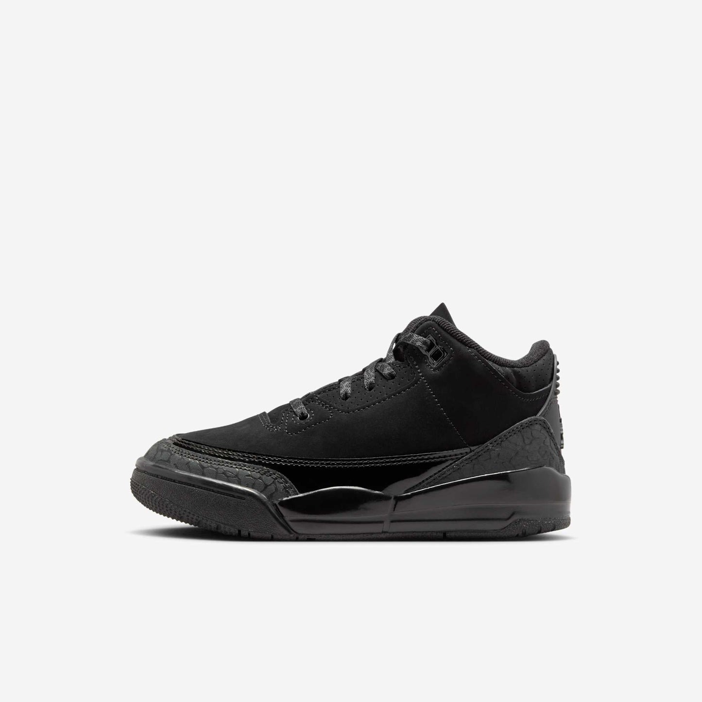 Air Jordan 3 Retro 'Black Cat' (2025) (PS) [DM0966-001] Athletic Basketball Sports Sneakers in Black / Dark Charcoal - Black for Unisex Little Kids Pre-School Boys Girls - AVBL MRKT (2)