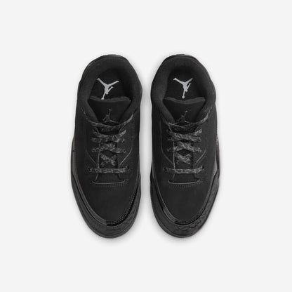 Air Jordan 3 Retro 'Black Cat' (2025) (PS) [DM0966-001] Athletic Basketball Sports Sneakers in Black / Dark Charcoal - Black for Unisex Little Kids Pre-School Boys Girls - AVBL MRKT (5)