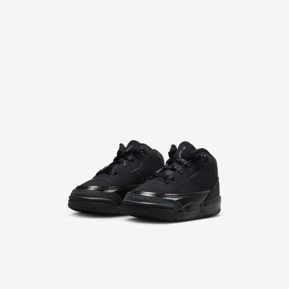 Air Jordan 3 Retro 'Black Cat' (2025) (TD) [DM0968-001] Athletic Basketball Sports Sneakers in Black / Dark Charcoal - Black for Unisex Baby Infant Toddler - AVBL MRKT (1)