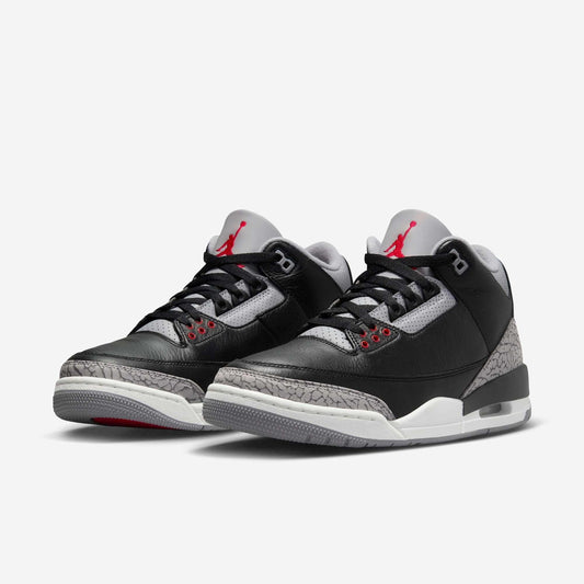 Air Jordan 3 Retro 'Black Cement' (2024) [DN3707-010] Athletic Basketball Sports Sneakers in Black / Fire Red - Cement Grey for Unisex Adult Mens - AVBL MRKT (1)