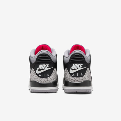 Air Jordan 3 Retro 'Black Cement' (2024) (GS) [DM0967-010] Athletic Basketball Sports Sneakers in Black / Fire Red - Cement Grey for Unisex Youth Kids Junior Boys Girls - AVBL MRKT (6)