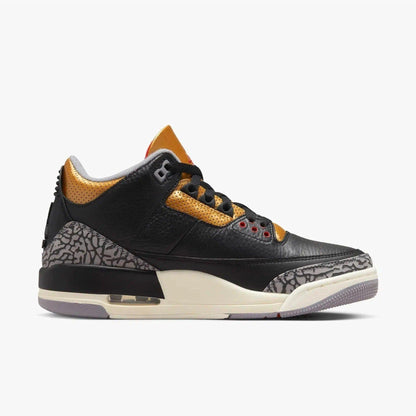 Air Jordan 3 Retro 'Black Cement / Metallic Gold' (2022) (Womens) [CK9246-067] Athletic Basketball Sports Sneakers in Black / Fire Red - Metallic Gold - Sail for Unisex Adult Female Ladies Girls WMNS - AVBL MRKT (4)