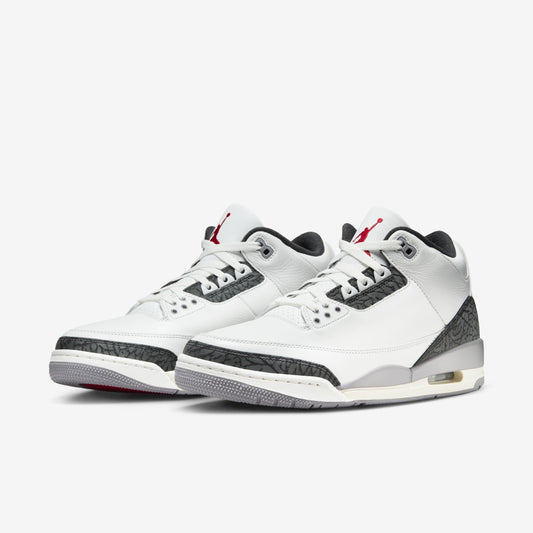 Air Jordan 3 Retro 'Cement Grey' (2024) [CT8532-106] Athletic Basketball Sports Sneakers in Summit White / Fire Red - Cement Grey - Black for Unisex Adult Mens - AVBL MRKT (1)