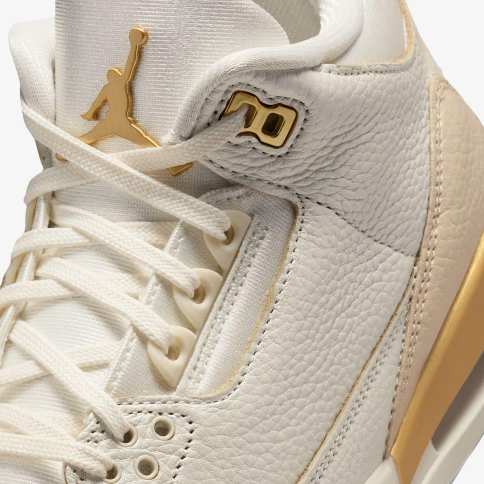 Air Jordan 3 Retro 'Champagne and Oysters' (2025) (Womens) [IB2255-100] Athletic Basketball Sports Sneakers in Sail / Team Gold - Pale Ivory for Unisex Adult Female Ladies Girls WMNS - AVBL MRKT (7)