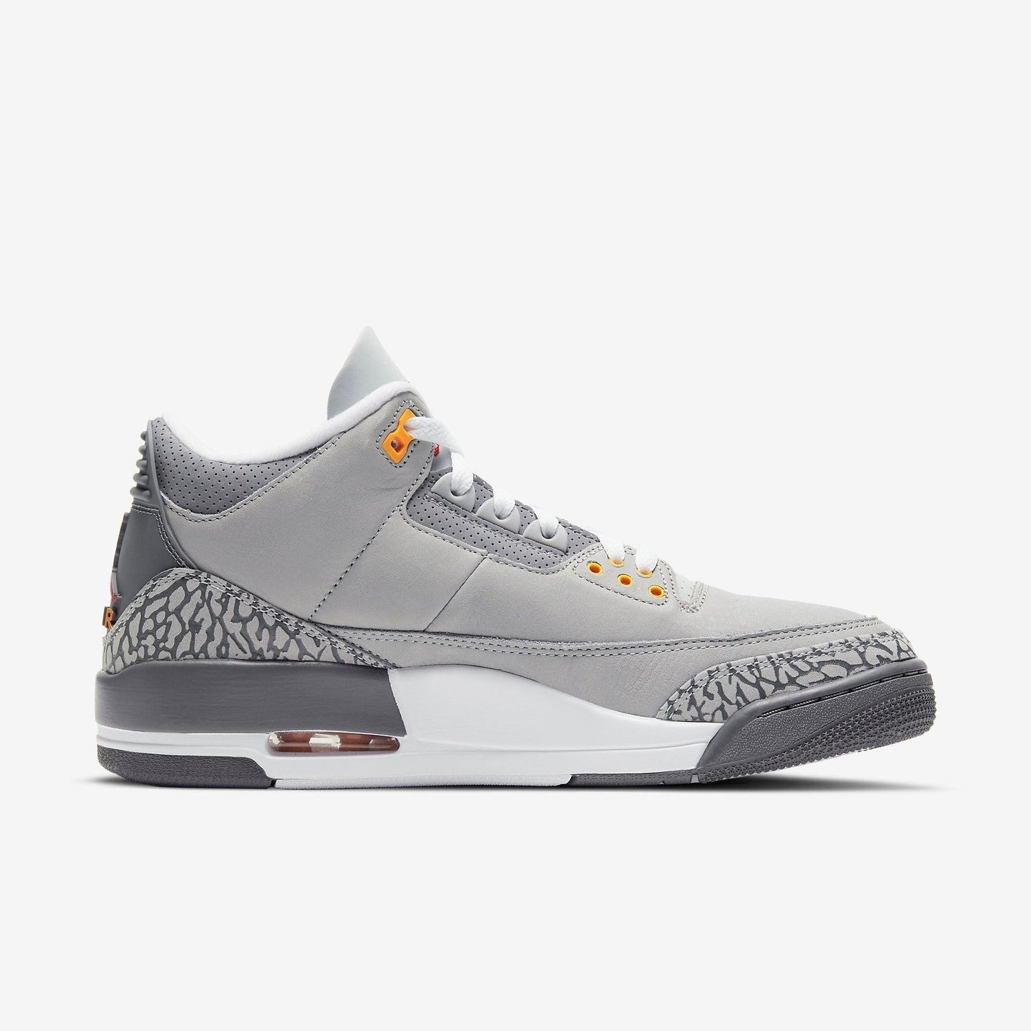 Air Jordan 3 Retro 'Cool Grey' (2021) [CT8532-012] Athletic Basketball Sports Sneakers in Silver / Sport Red - Light Graphite for Unisex Adult Mens - AVBL MRKT (4)