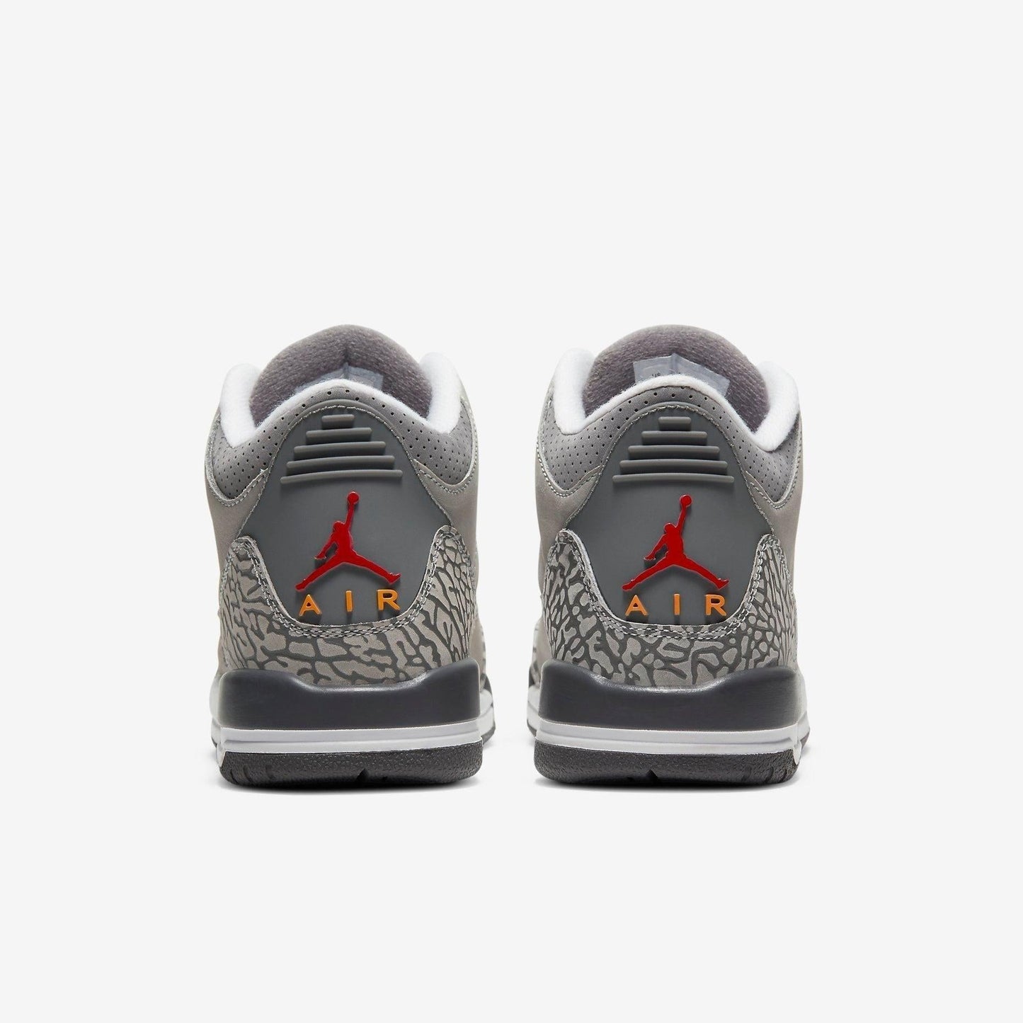 Air Jordan 3 Retro 'Cool Grey' (2021) (GS) [398614-012] Athletic Basketball Sports Sneakers in Silver / Sport Red - Light Graphite for Unisex Youth Kids Junior Boys Girls - AVBL MRKT (4)