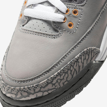 Air Jordan 3 Retro 'Cool Grey' (2021) (GS) [398614-012] Athletic Basketball Sports Sneakers in Silver / Sport Red - Light Graphite for Unisex Youth Kids Junior Boys Girls - AVBL MRKT (5)