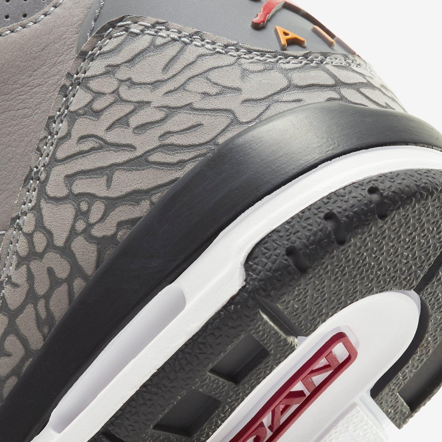 Air Jordan 3 Retro 'Cool Grey' (2021) (GS) [398614-012] Athletic Basketball Sports Sneakers in Silver / Sport Red - Light Graphite for Unisex Youth Kids Junior Boys Girls - AVBL MRKT (6)