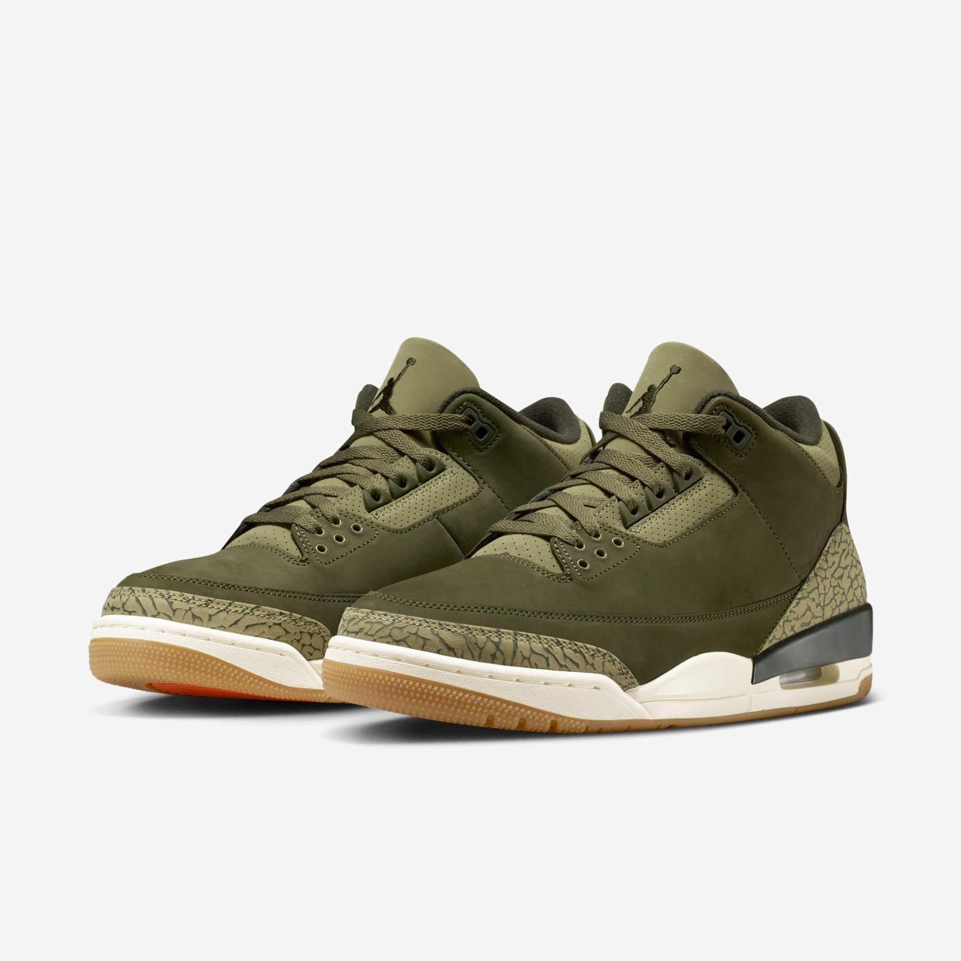 Air Jordan 3 Retro 'Family Affair / Medium Olive' (2025) [DN3707-202] Athletic Basketball Sports Sneakers in Medium Olive / Sequoia for Unisex Adult Mens - AVBL MRKT (1)