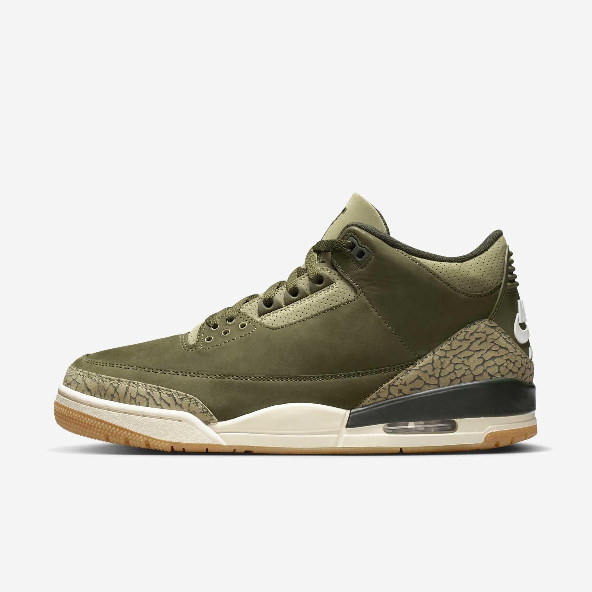 Air Jordan 3 Retro 'Family Affair / Medium Olive' (2025) [DN3707-202] Athletic Basketball Sports Sneakers in Medium Olive / Sequoia for Unisex Adult Mens - AVBL MRKT (2)