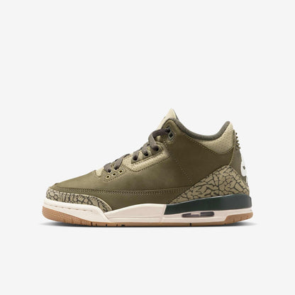 Air Jordan 3 Retro 'Family Affair / Medium Olive' (2025) (GS) [DM0967-202] Athletic Basketball Sports Sneakers in Medium Olive / Sequoia for Unisex Youth Kids Junior Boys Girls - AVBL MRKT (2)