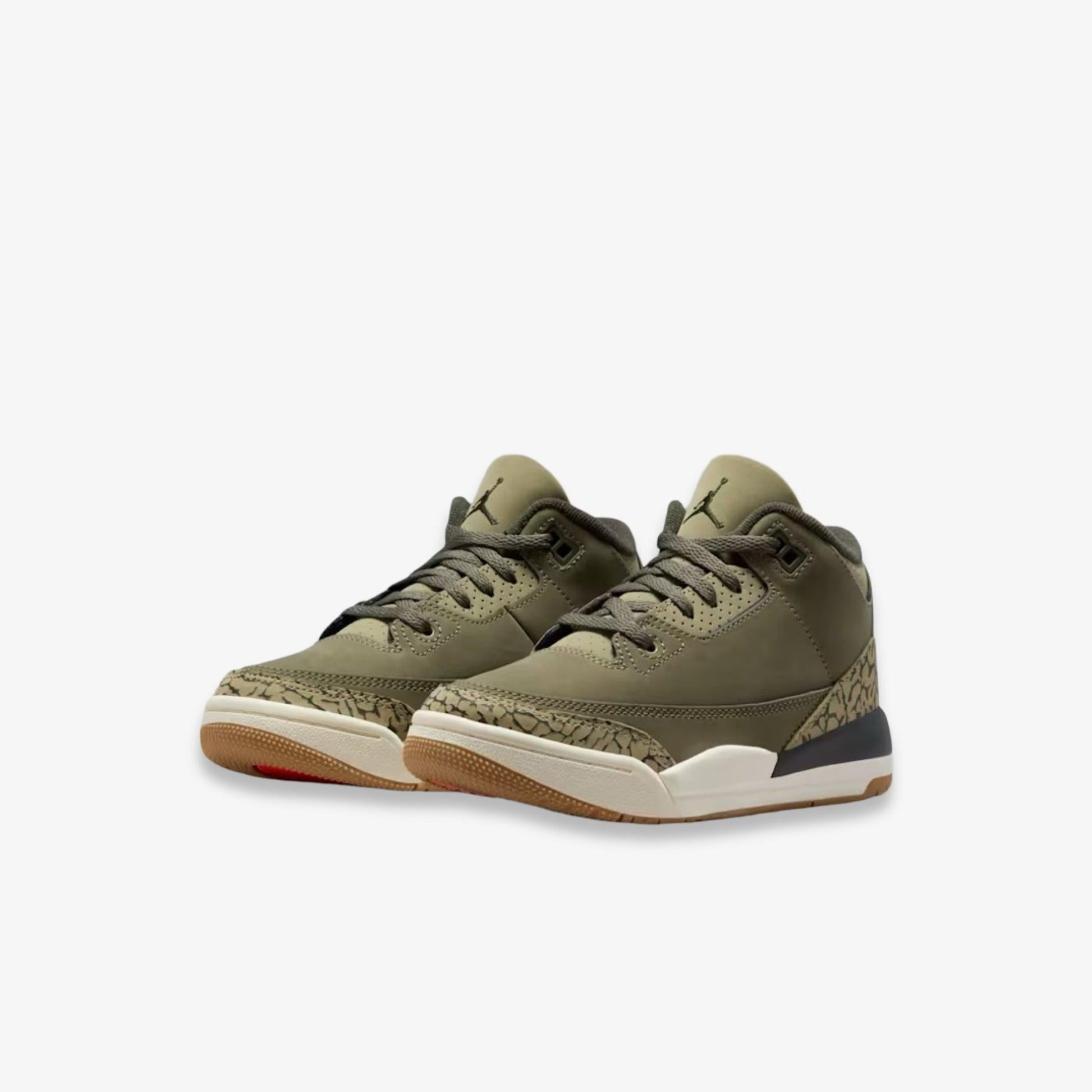 Air Jordan 3 Retro 'Family Affair / Medium Olive' (2025) (PS) [DM0966-202] Athletic Basketball Sports Sneakers in Medium Olive / Sequoia for Unisex Little Kids Pre-School Boys Girls - AVBL MRKT (1)