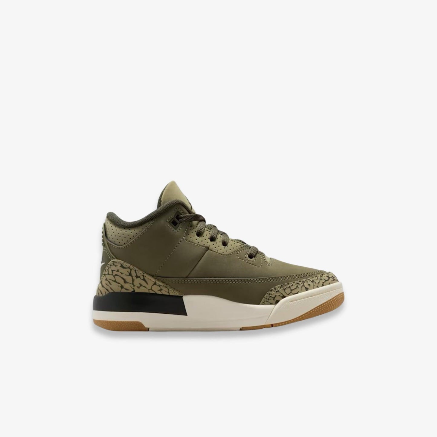 Air Jordan 3 Retro 'Family Affair / Medium Olive' (2025) (PS) [DM0966-202] Athletic Basketball Sports Sneakers in Medium Olive / Sequoia for Unisex Little Kids Pre-School Boys Girls - AVBL MRKT (4)