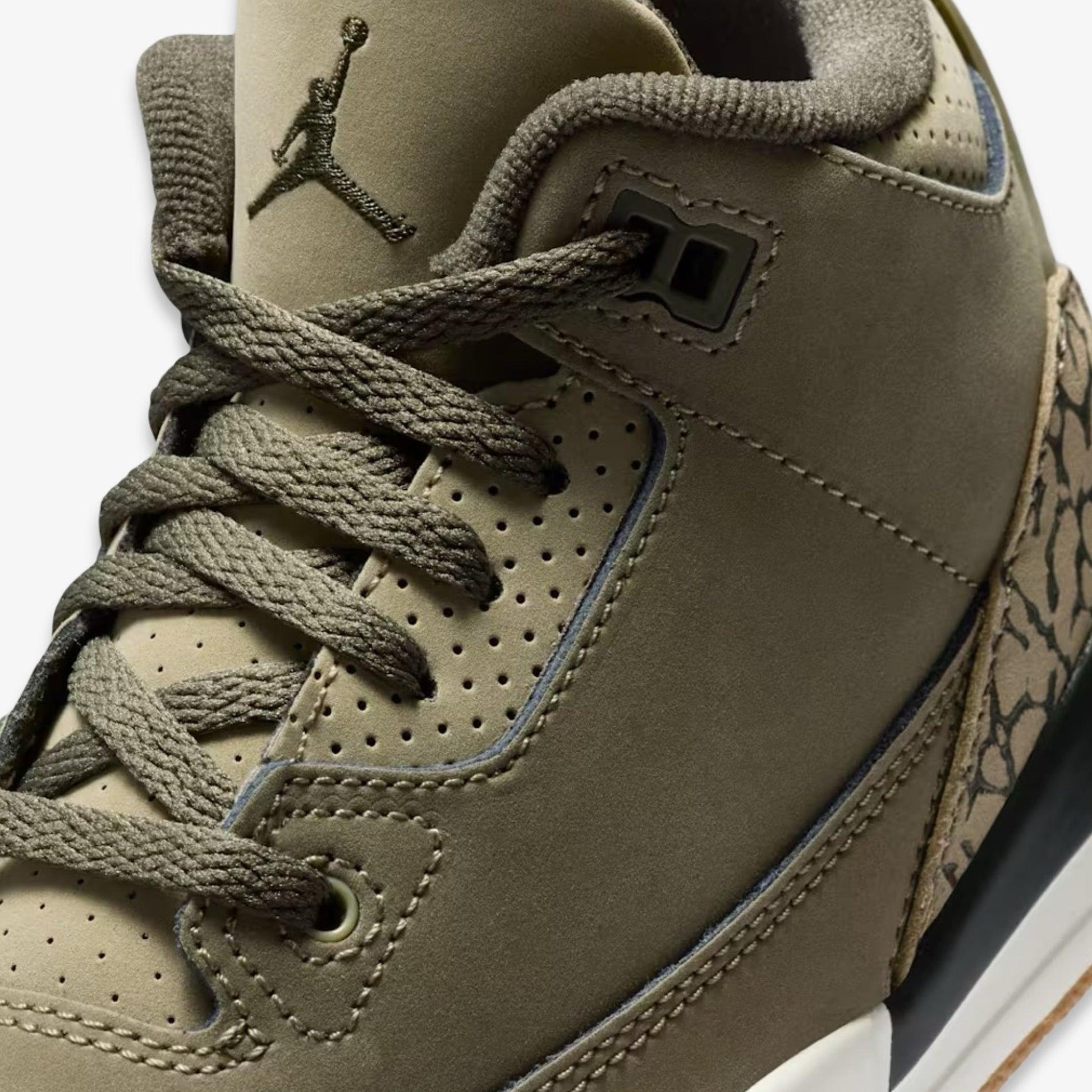 Air Jordan 3 Retro 'Family Affair / Medium Olive' (2025) (PS) [DM0966-202] Athletic Basketball Sports Sneakers in Medium Olive / Sequoia for Unisex Little Kids Pre-School Boys Girls - AVBL MRKT (7)