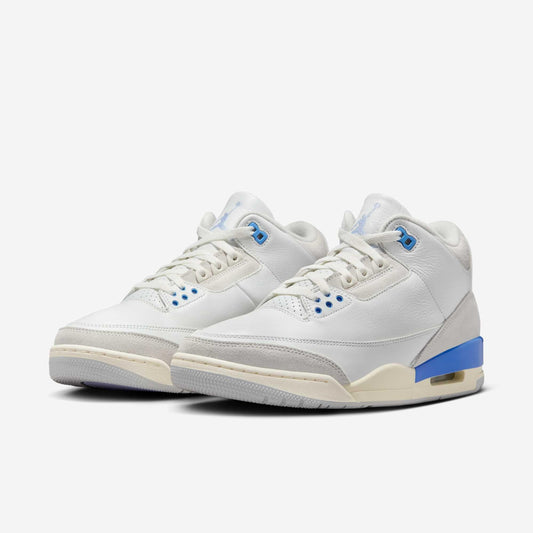Air Jordan 3 Retro 'Lucky Shorts / Hydrogen Blue' (2025) [CT8532-101] Athletic Basketball Sports Sneakers in Summit White/ Hydrogen Blue for Unisex Adult Mens - AVBL MRKT (1)