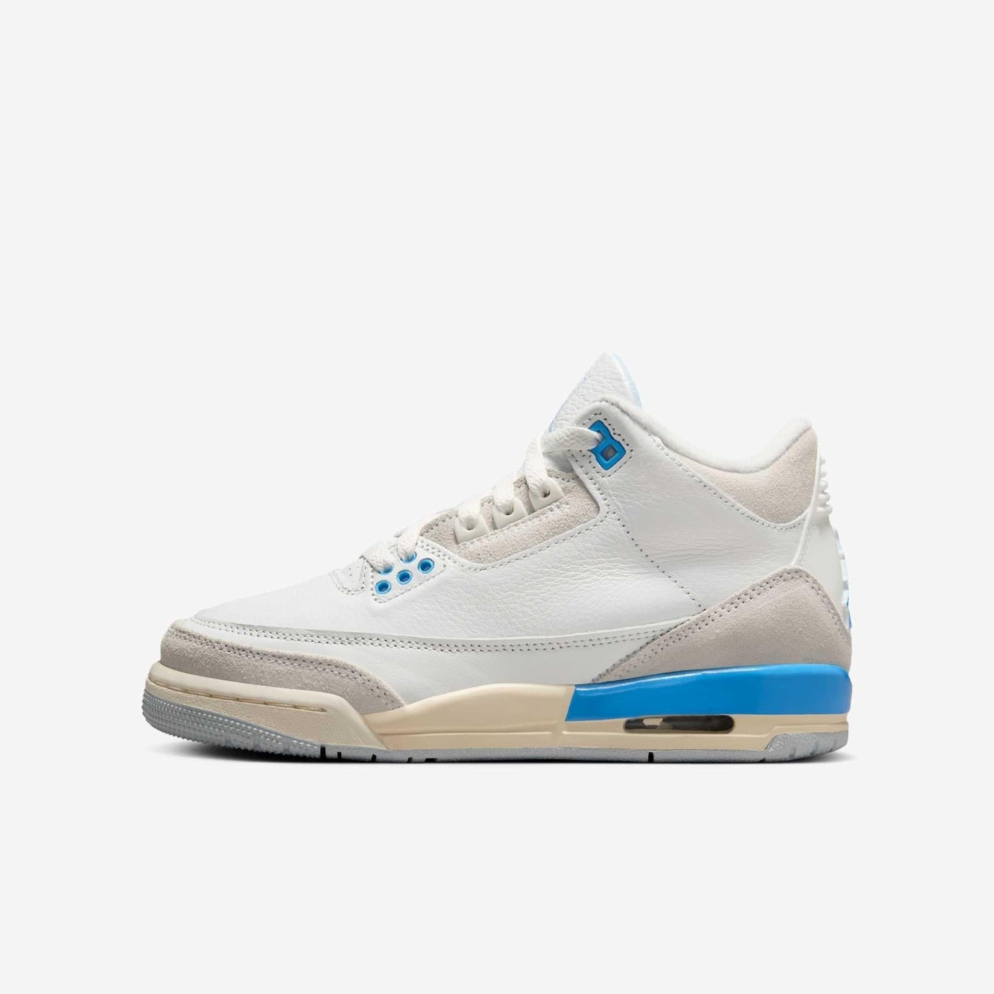 Air Jordan 3 Retro 'Lucky Shorts / Hydrogen Blue' (2025) (GS) [DM0967-101] Athletic Basketball Sports Sneakers in Summit White/ Hydrogen Blue for Unisex Youth Kids Junior Boys Girls - AVBL MRKT (2)