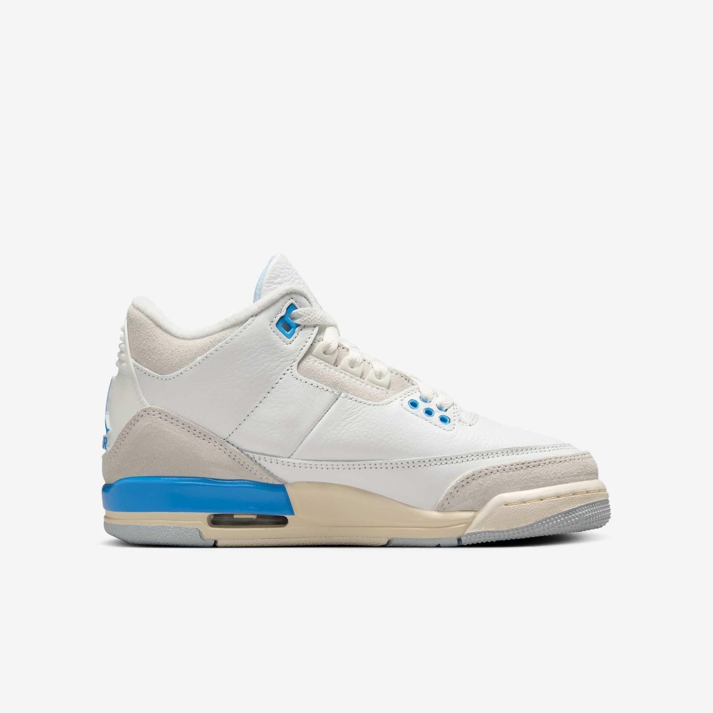 Air Jordan 3 Retro 'Lucky Shorts / Hydrogen Blue' (2025) (GS) [DM0967-101] Athletic Basketball Sports Sneakers in Summit White/ Hydrogen Blue for Unisex Youth Kids Junior Boys Girls - AVBL MRKT (4)