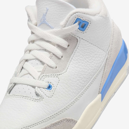 Air Jordan 3 Retro 'Lucky Shorts / Hydrogen Blue' (2025) (PS) [DM0966-101] Athletic Basketball Sports Sneakers in Summit White/ Hydrogen Blue for Unisex Little Kids Pre-School Boys Girls - AVBL MRKT (7)
