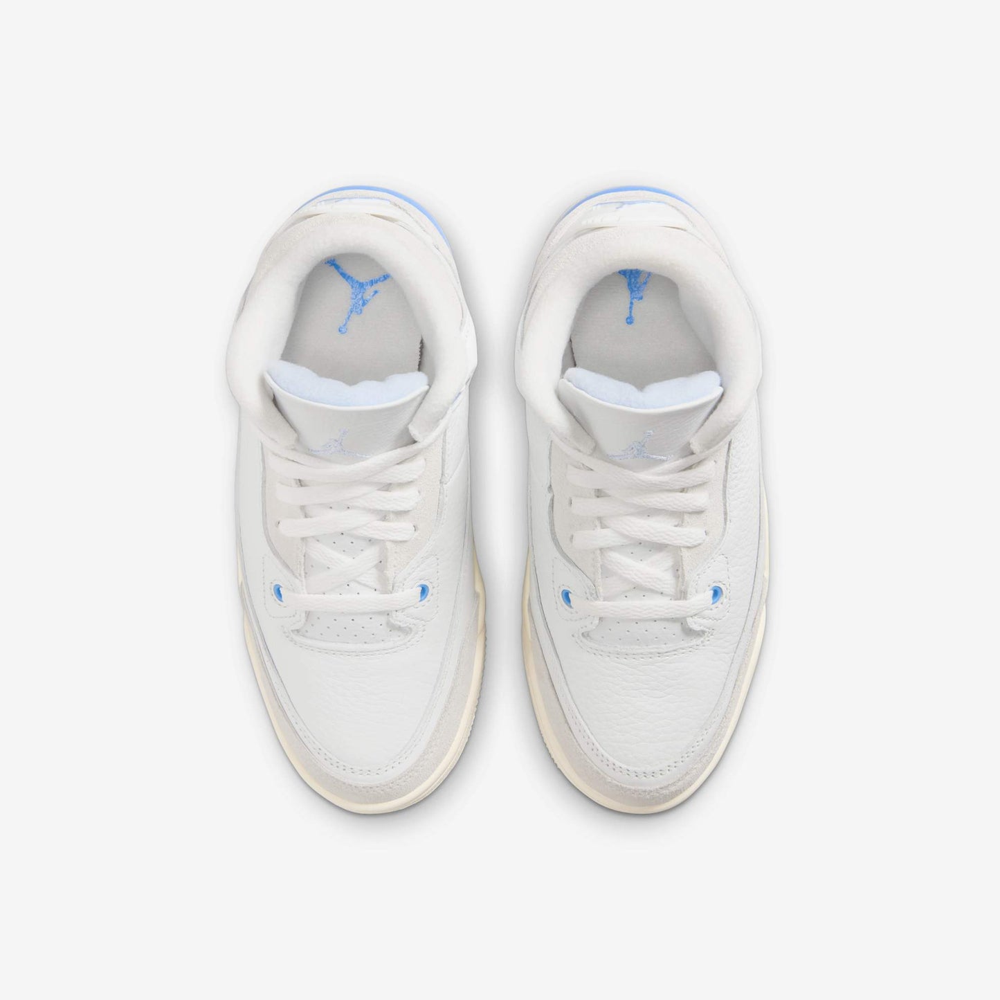 Air Jordan 3 Retro 'Lucky Shorts / Hydrogen Blue' (2025) (PS) [DM0966-101] Athletic Basketball Sports Sneakers in Summit White/ Hydrogen Blue for Unisex Little Kids Pre-School Boys Girls - AVBL MRKT (5)