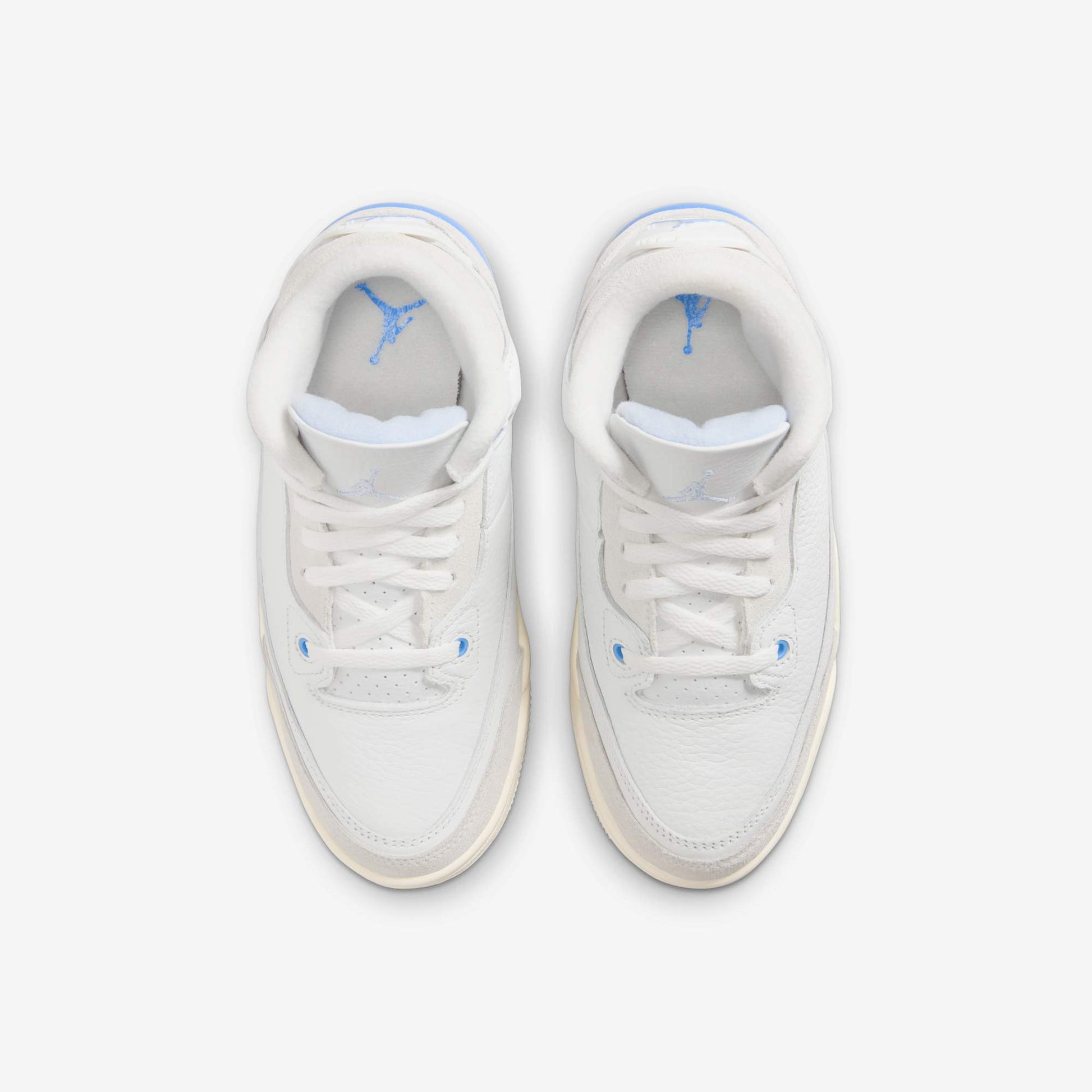 Air Jordan 3 Retro 'Lucky Shorts / Hydrogen Blue' (2025) (PS) [DM0966-101] Athletic Basketball Sports Sneakers in Summit White/ Hydrogen Blue for Unisex Little Kids Pre-School Boys Girls - AVBL MRKT (5)