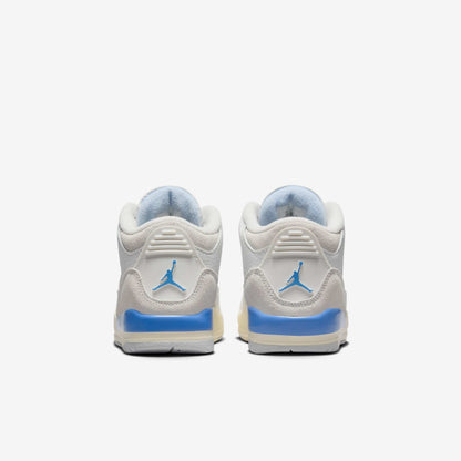Air Jordan 3 Retro 'Lucky Shorts / Hydrogen Blue' (2025) (PS) [DM0966-101] Athletic Basketball Sports Sneakers in Summit White/ Hydrogen Blue for Unisex Little Kids Pre-School Boys Girls - AVBL MRKT (6)