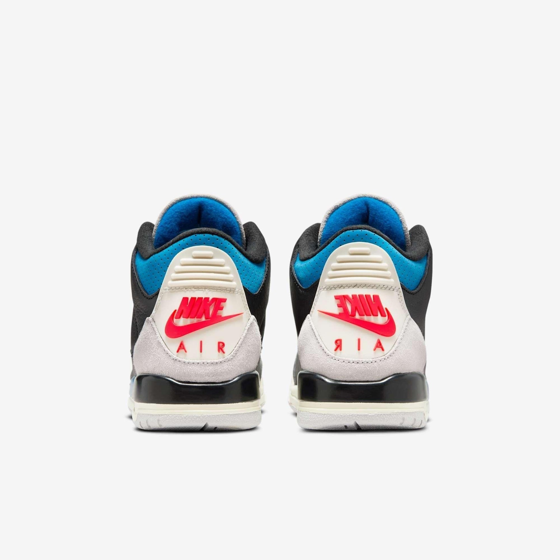 Air Jordan 3 Retro OG 'Rare Air' (2025) (GS) [IB8968-004] Athletic Basketball Sports Sneakers in Black / Chile Red - Neutral Grey - Military Blue for Unisex Youth Kids Junior Boys Girls - AVBL MRKT (6)