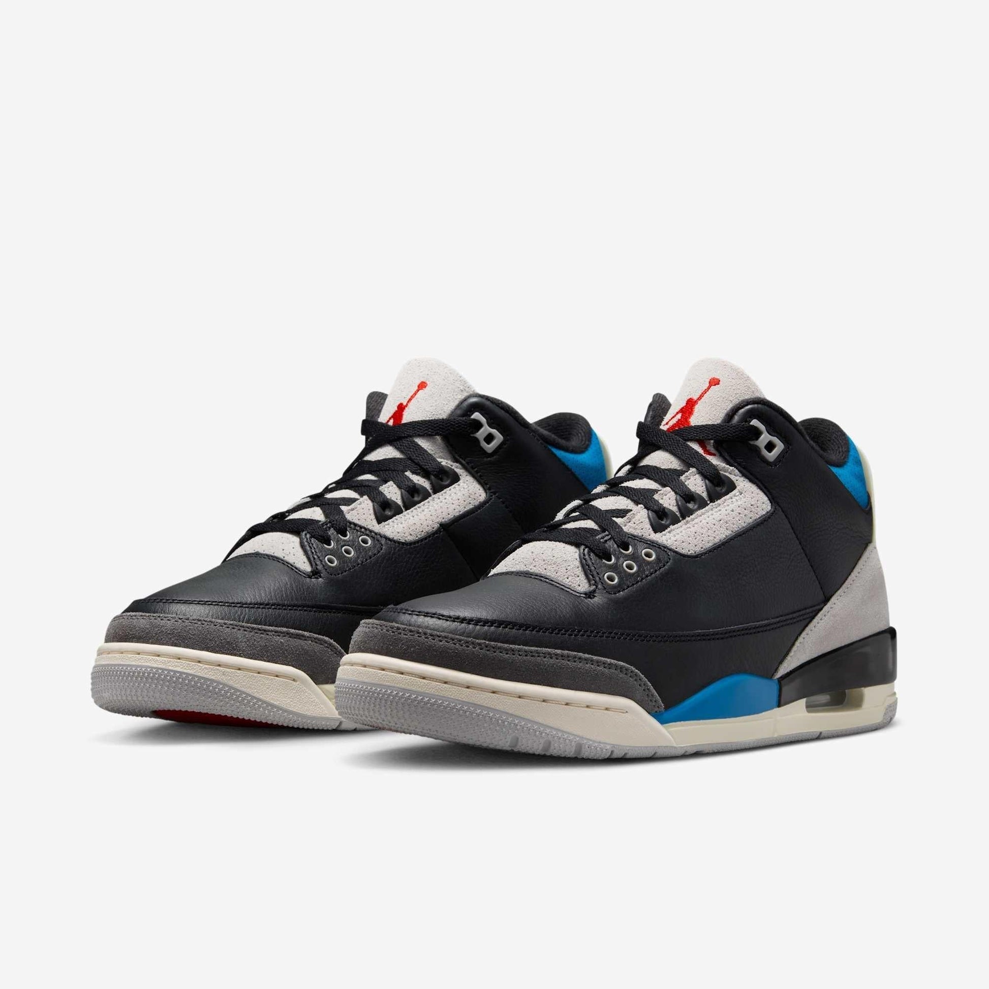 Air Jordan 3 Retro OG 'Rare Air' (2025) [IB8967-004] Athletic Basketball Sports Sneakers in Black / Chile Red - Neutral Grey - Military Blue for Unisex Adult Mens - AVBL MRKT (1)