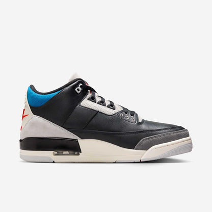 Air Jordan 3 Retro OG 'Rare Air' (2025) [IB8967-004] Athletic Basketball Sports Sneakers in Black / Chile Red - Neutral Grey - Military Blue for Unisex Adult Mens - AVBL MRKT (4)
