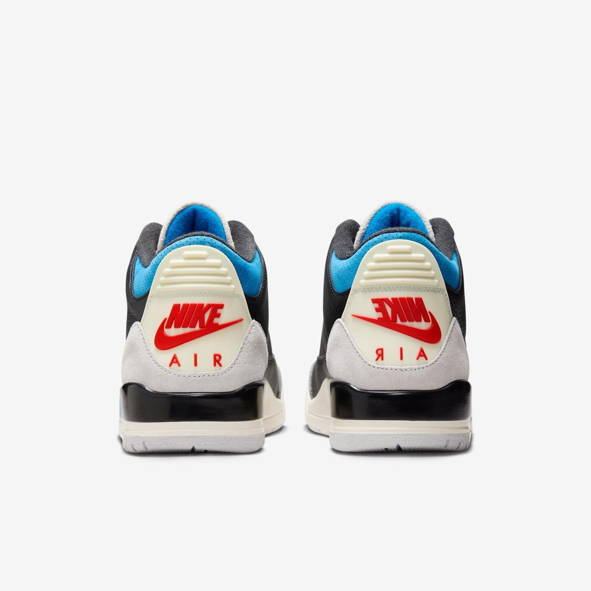 Air Jordan 3 Retro OG 'Rare Air' (2025) [IB8967-004] Athletic Basketball Sports Sneakers in Black / Chile Red - Neutral Grey - Military Blue for Unisex Adult Mens - AVBL MRKT (6)