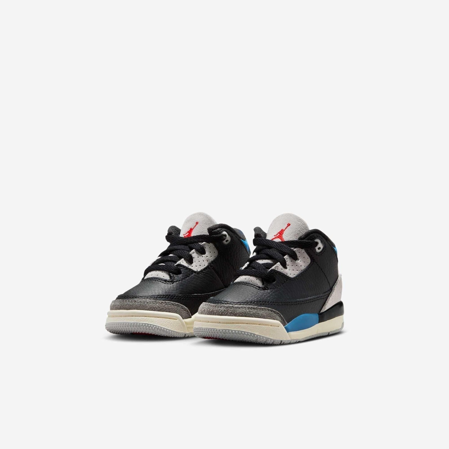 Air Jordan 3 Retro OG 'Rare Air' (2025) (TD) [IB8966-004] Athletic Basketball Sports Sneakers in Black / Chile Red - Neutral Grey - Military Blue for Unisex Baby Infant Toddler - AVBL MRKT (1)