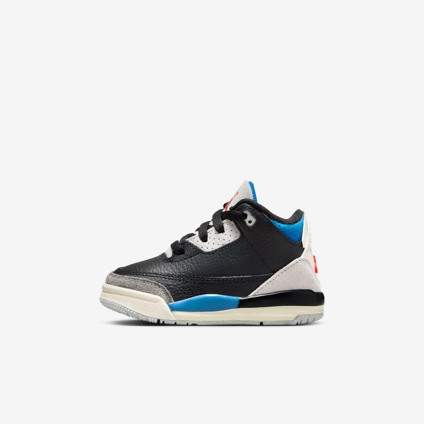 Air Jordan 3 Retro OG 'Rare Air' (2025) (TD) [IB8966-004] Athletic Basketball Sports Sneakers in Black / Chile Red - Neutral Grey - Military Blue for Unisex Baby Infant Toddler - AVBL MRKT (2)