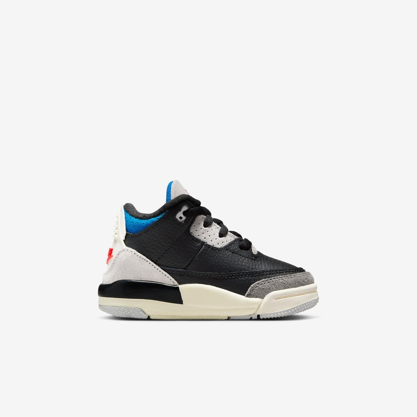 Air Jordan 3 Retro OG 'Rare Air' (2025) (TD) [IB8966-004] Athletic Basketball Sports Sneakers in Black / Chile Red - Neutral Grey - Military Blue for Unisex Baby Infant Toddler - AVBL MRKT (4)