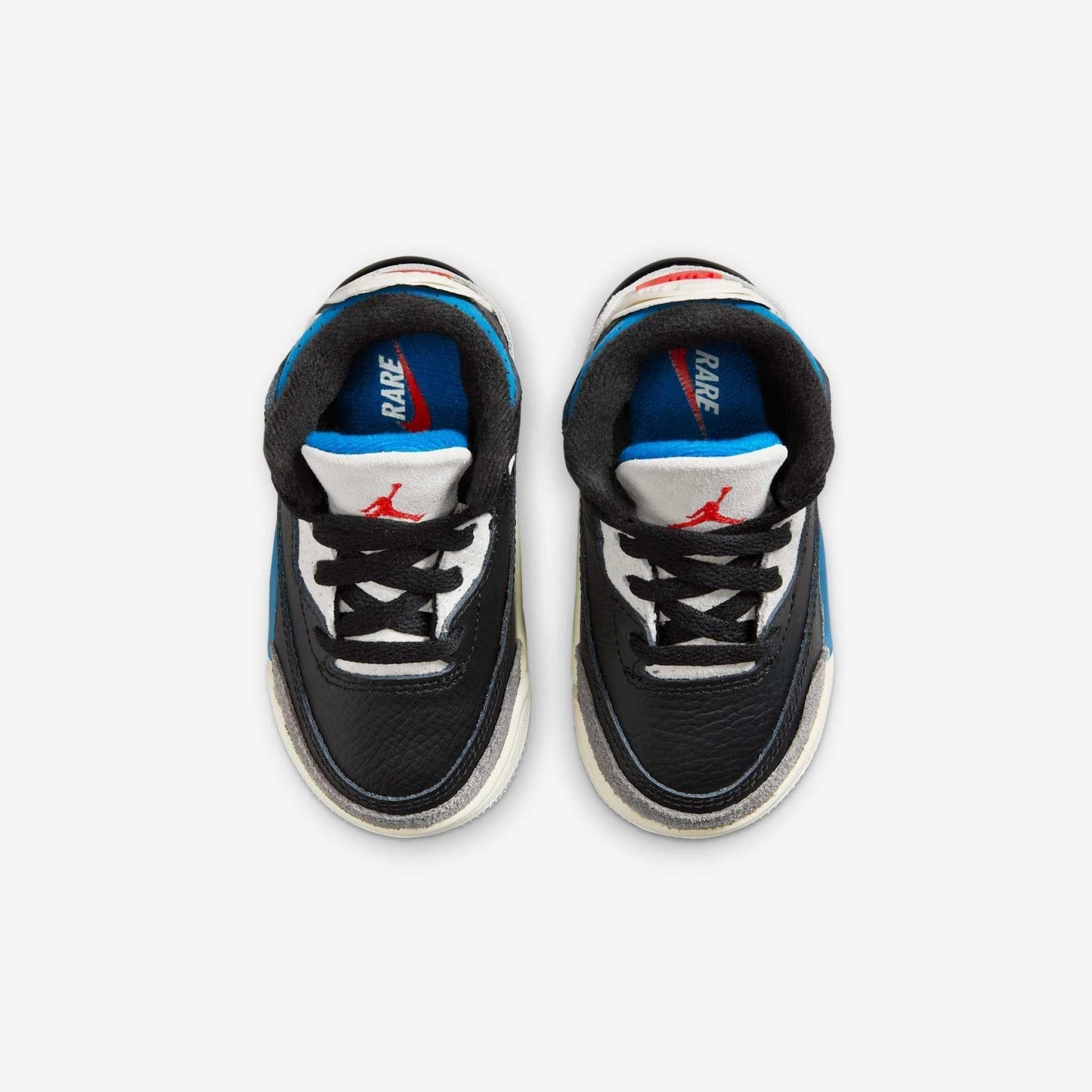 Air Jordan 3 Retro OG 'Rare Air' (2025) (TD) [IB8966-004] Athletic Basketball Sports Sneakers in Black / Chile Red - Neutral Grey - Military Blue for Unisex Baby Infant Toddler - AVBL MRKT (5)