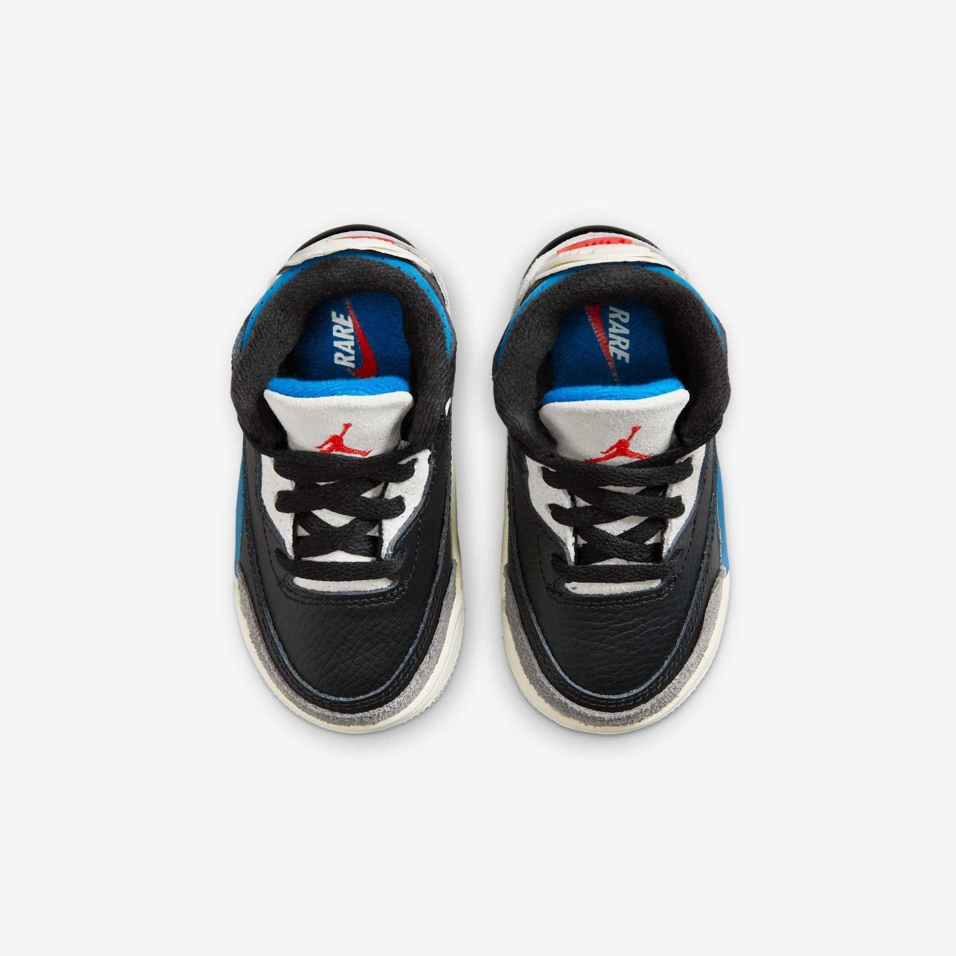 Air Jordan 3 Retro OG 'Rare Air' (2025) (TD) [IB8966-004] Athletic Basketball Sports Sneakers in Black / Chile Red - Neutral Grey - Military Blue for Unisex Baby Infant Toddler - AVBL MRKT (5)