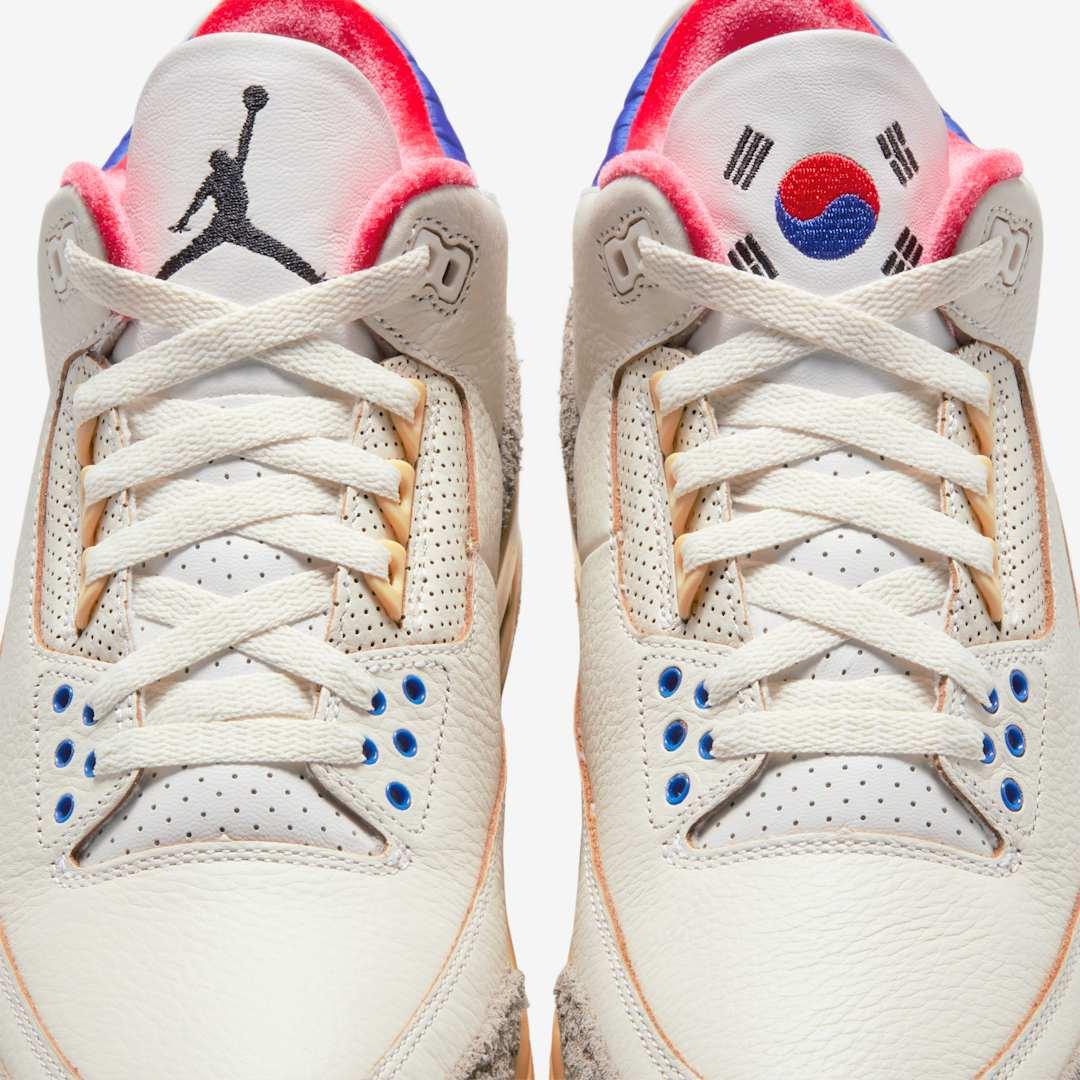 Air Jordan 3 Retro OG SP 'Seoul / South Korea 2.0' (2025) [IB1482-100] Athletic Basketball Sports Sneakers in White / Black - Sport Royal for Unisex Adult Mens - AVBL MRKT (6)