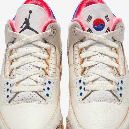 Air Jordan 3 Retro OG SP 'Seoul / South Korea 2.0' (2025) [IB1482-100] Athletic Basketball Sports Sneakers in White / Black - Sport Royal for Unisex Adult Mens - AVBL MRKT (6)