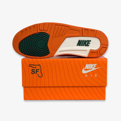 Air Jordan 3 Retro OG SP x SoleFly 'Fruits of our Labor / Miami Hurricanes' (2025) [IF4491-100] Athletic Basketball Sports Sneakers in Sail / Gorge Green - Bright Mandarin - Sail for Unisex Adult Mens - AVBL MRKT (8)