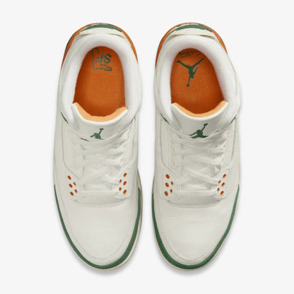 Air Jordan 3 Retro OG SP x SoleFly 'Fruits of our Labor / Miami Hurricanes' (2025) [IF4491-100] Athletic Basketball Sports Sneakers in Sail / Gorge Green - Bright Mandarin - Sail for Unisex Adult Mens - AVBL MRKT (5)